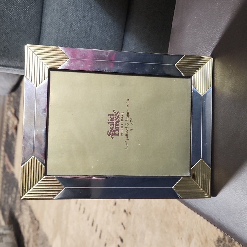 Solid Brass Picture Frame.